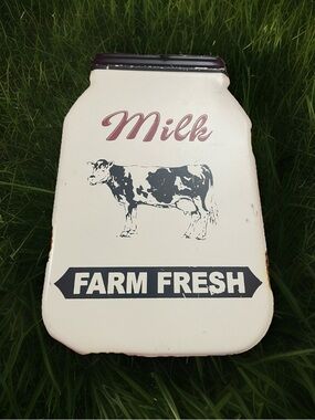 Farm Fresh Milk Can Sign Dairy Farming “Distressed” NEW